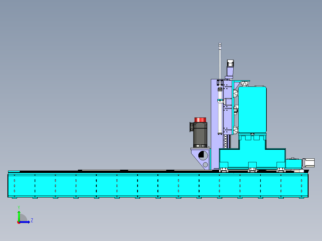4040龙门钻铣床左视图