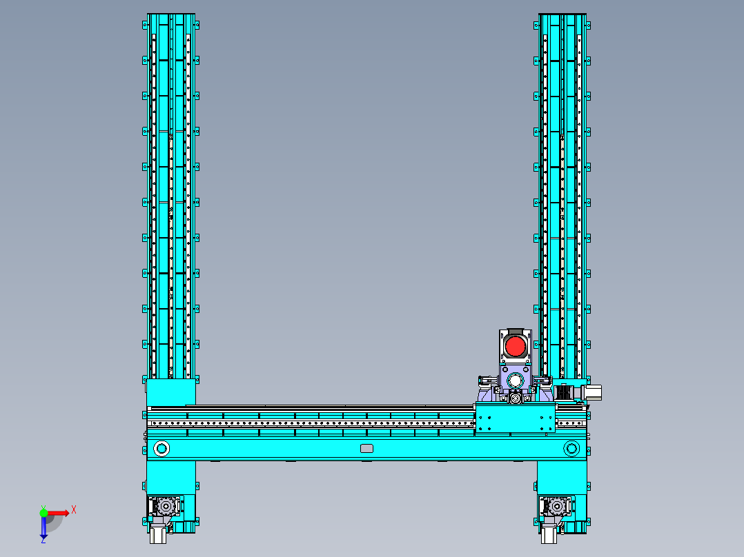 4040龙门钻铣床俯视图