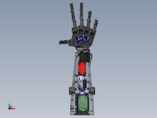 基于ESP32的上肢假肢手（6 自由度机械手臂）3D图纸 Solidworks设计 附STEP前视缩略图