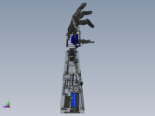 基于ESP32的上肢假肢手（6 自由度机械手臂）3D图纸 Solidworks设计 附STEP右视缩略图
