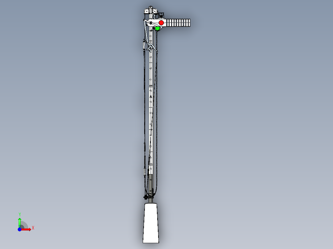 铁路信号灯3d模型 3D模型SolidWorks三维设计图前视图