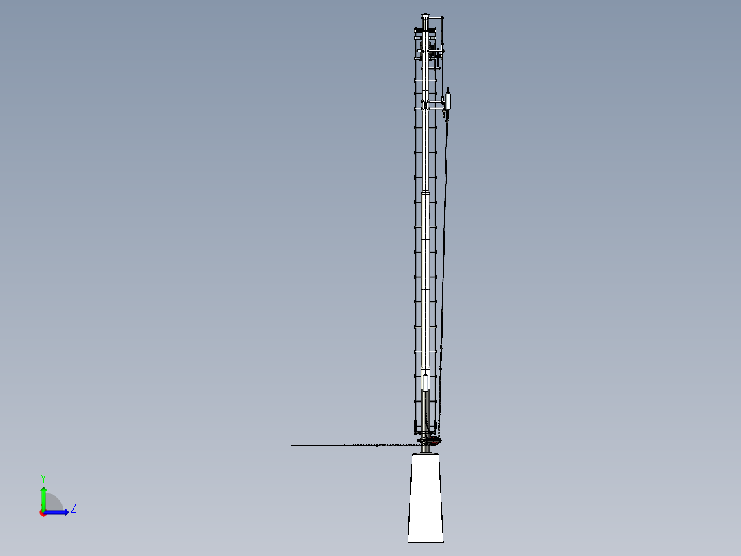 铁路信号灯3d模型 3D模型SolidWorks三维设计图左视图