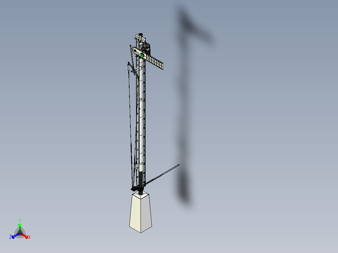铁路信号灯3d模型 3D模型SolidWorks三维设计图正等轴测图
