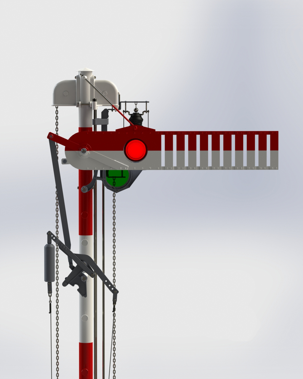 铁路信号灯3d模型 3D模型SolidWorks三维设计图
