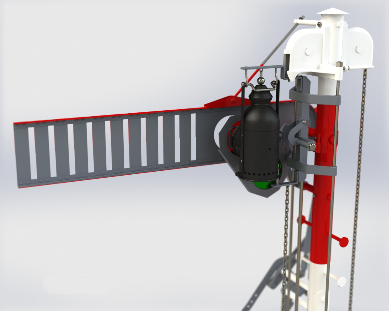 铁路信号灯3d模型 3D模型SolidWorks三维设计图