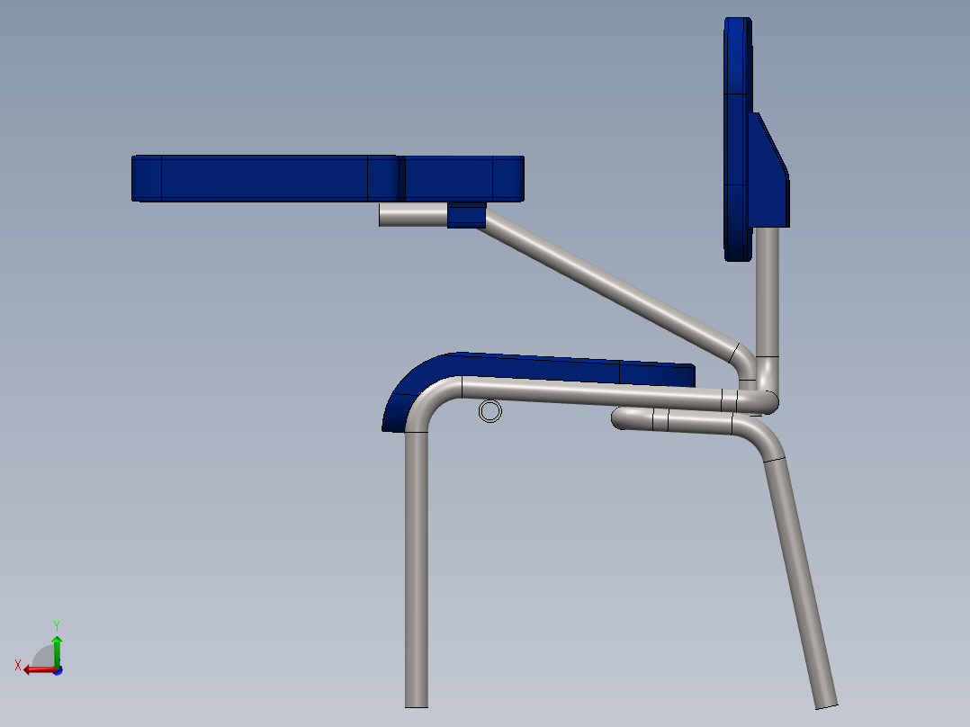 学生椅211后视图