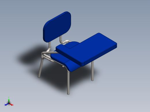 学生椅211正等轴测缩略图