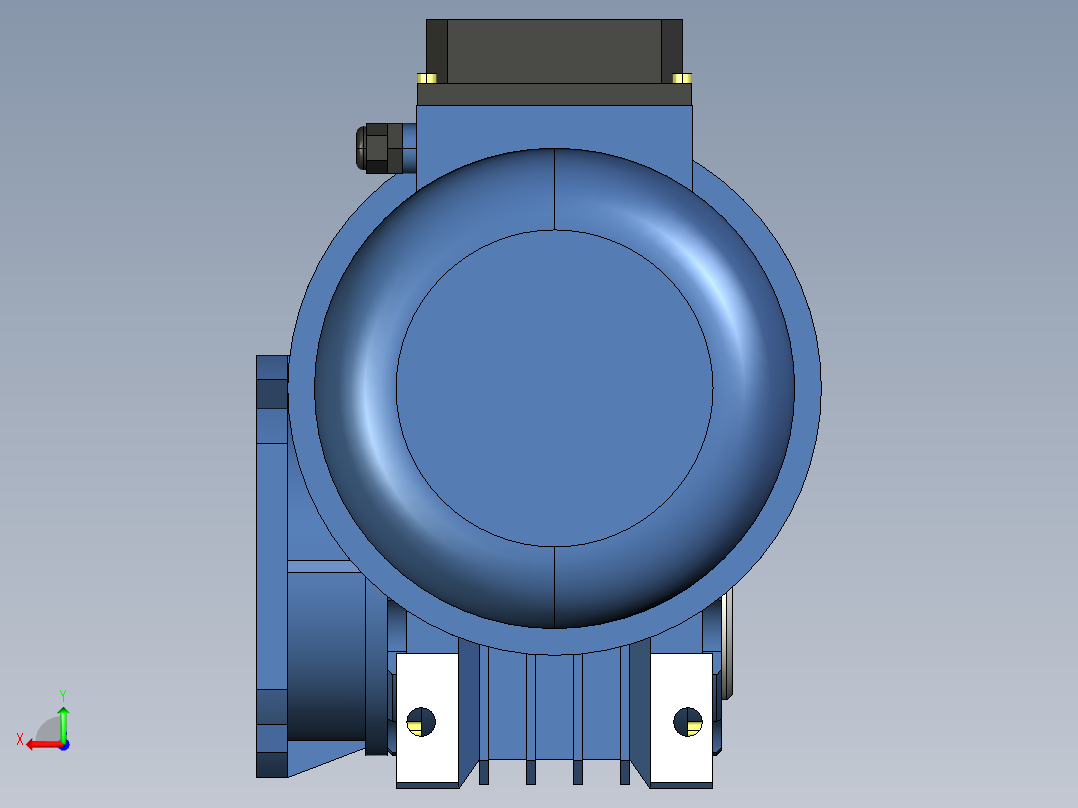 RV减速机模型后视图