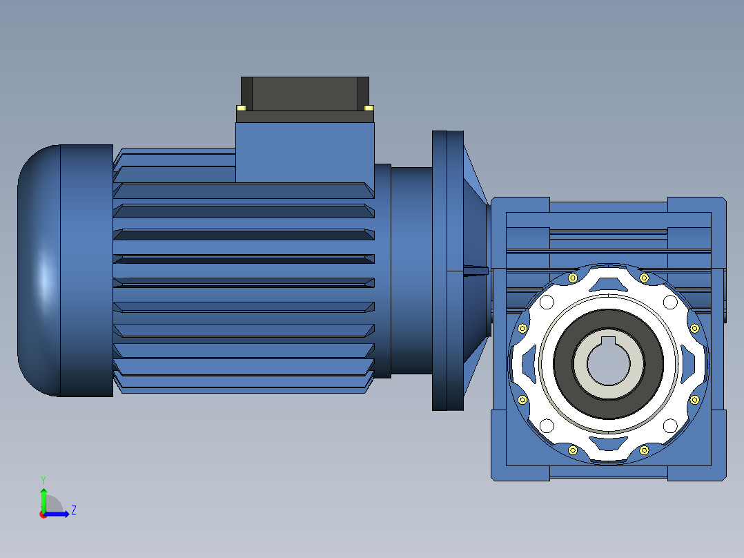 RV减速机模型左视图