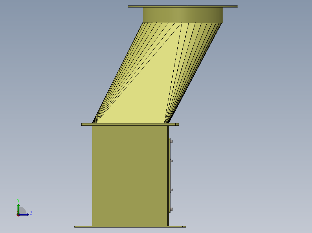 A0003872-除尘器碳钢箱体连接器左视图