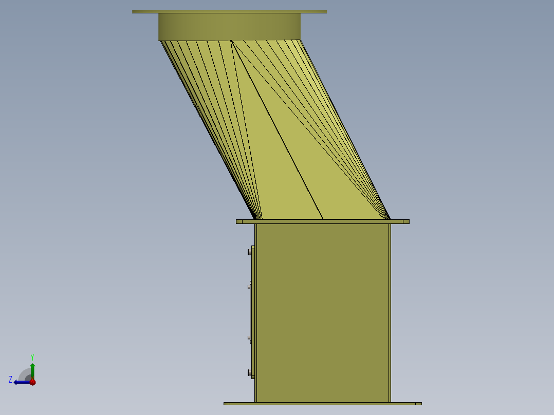 A0003872-除尘器碳钢箱体连接器右视图