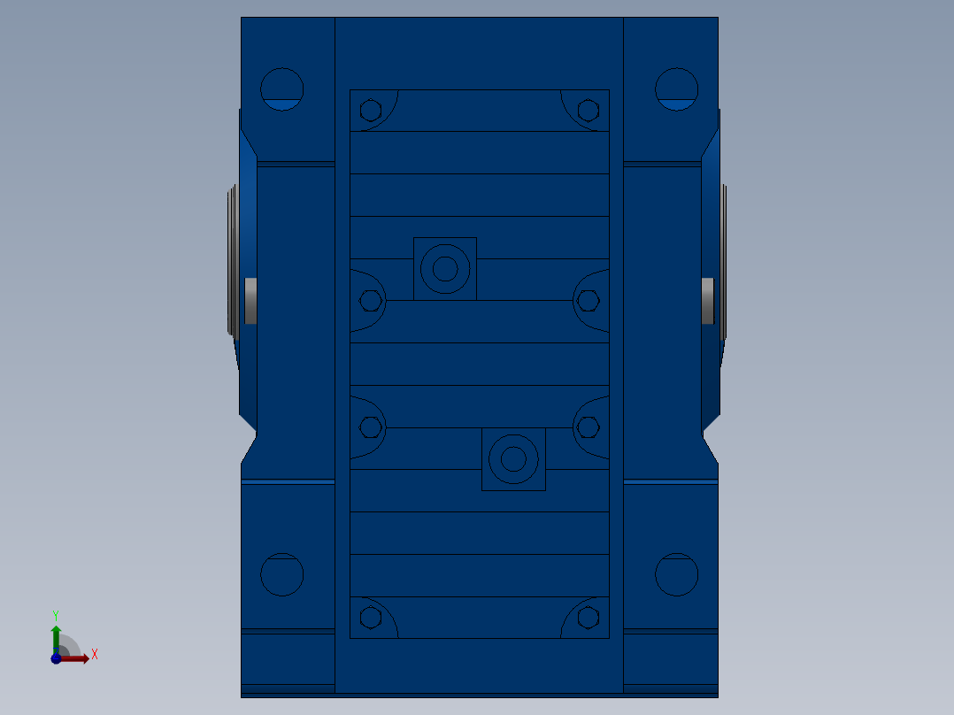 轴输入螺旋锥齿轮减速机前视图