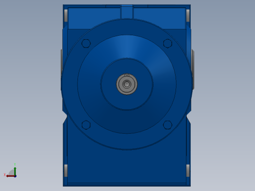 轴输入螺旋锥齿轮减速机后视缩略图