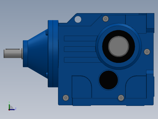 轴输入螺旋锥齿轮减速机左视缩略图