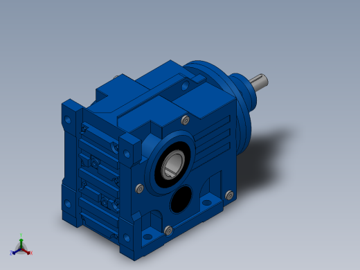 轴输入螺旋锥齿轮减速机正等轴测缩略图