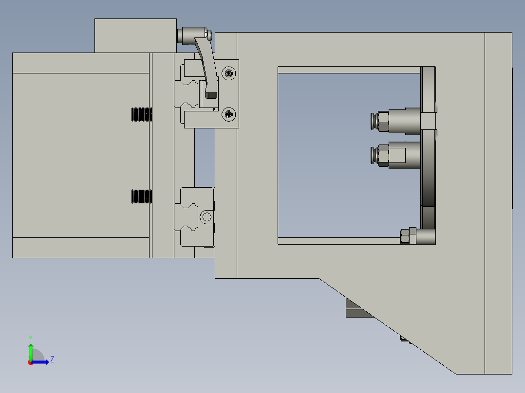短边吸盘组件装配左视图