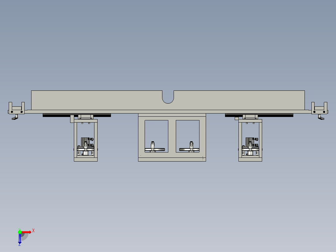短边吸盘组件装配俯视图