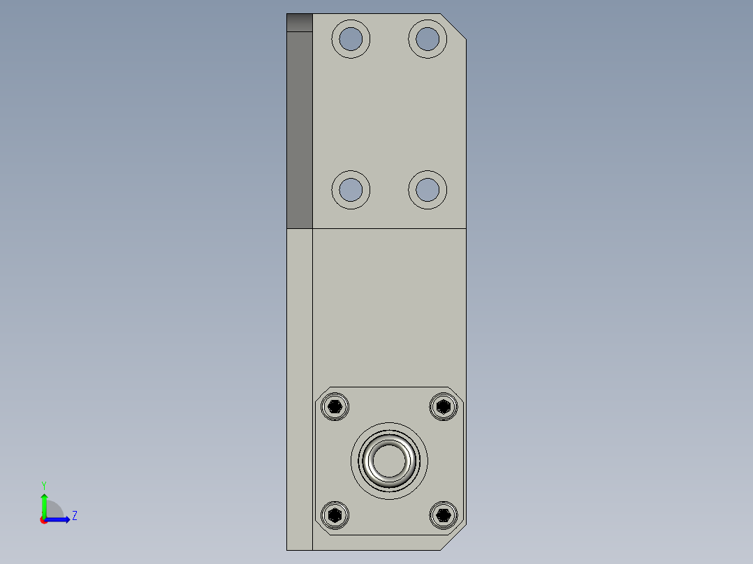 顶面封堵装配体左视图