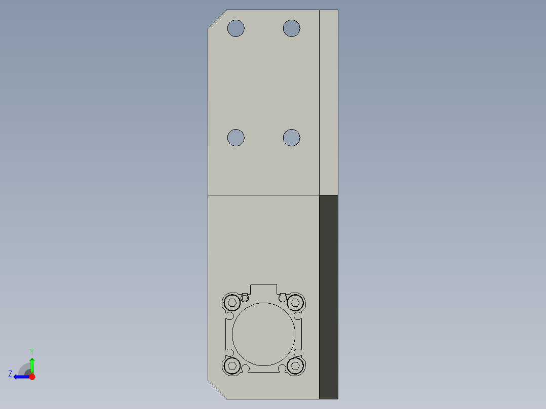 顶面封堵装配体右视图
