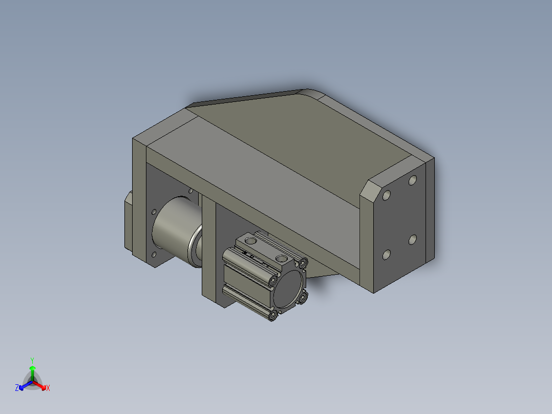 顶面封堵装配体正等轴测图
