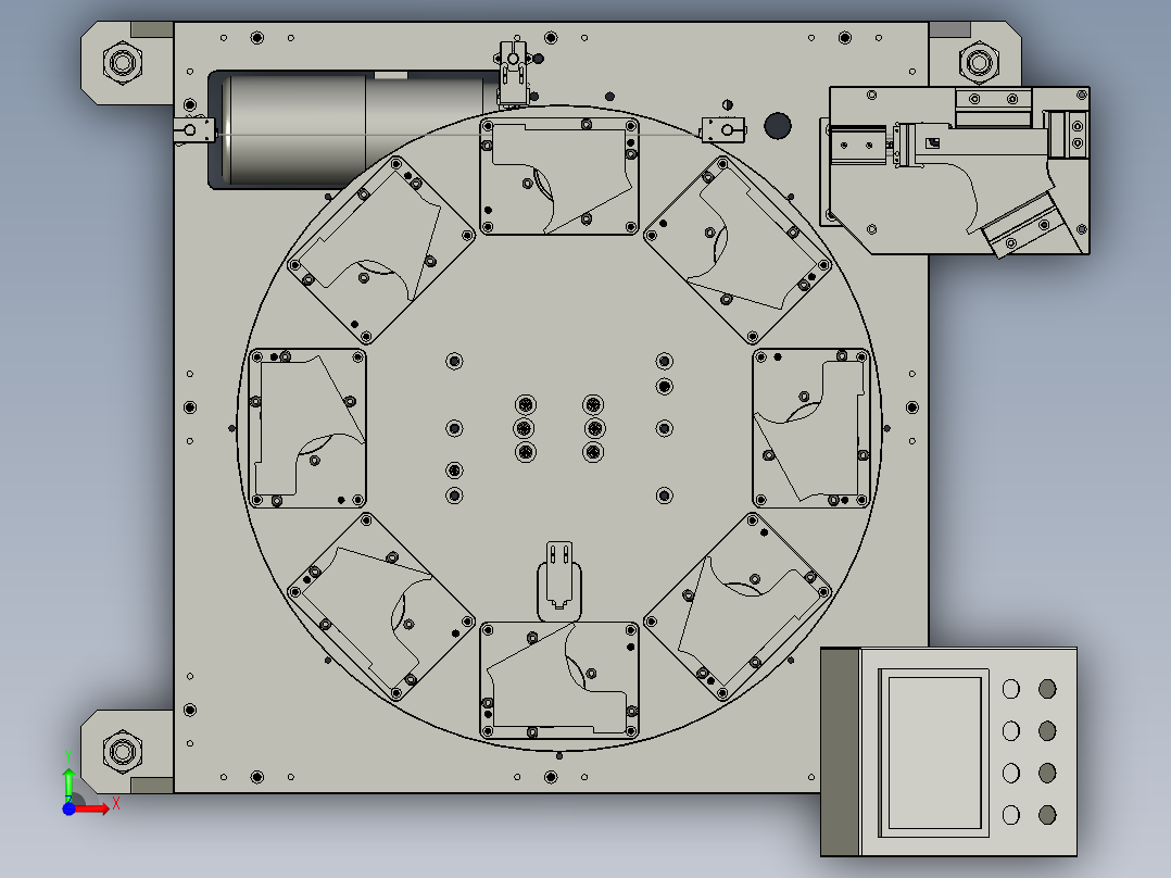 八工位送料机前视图