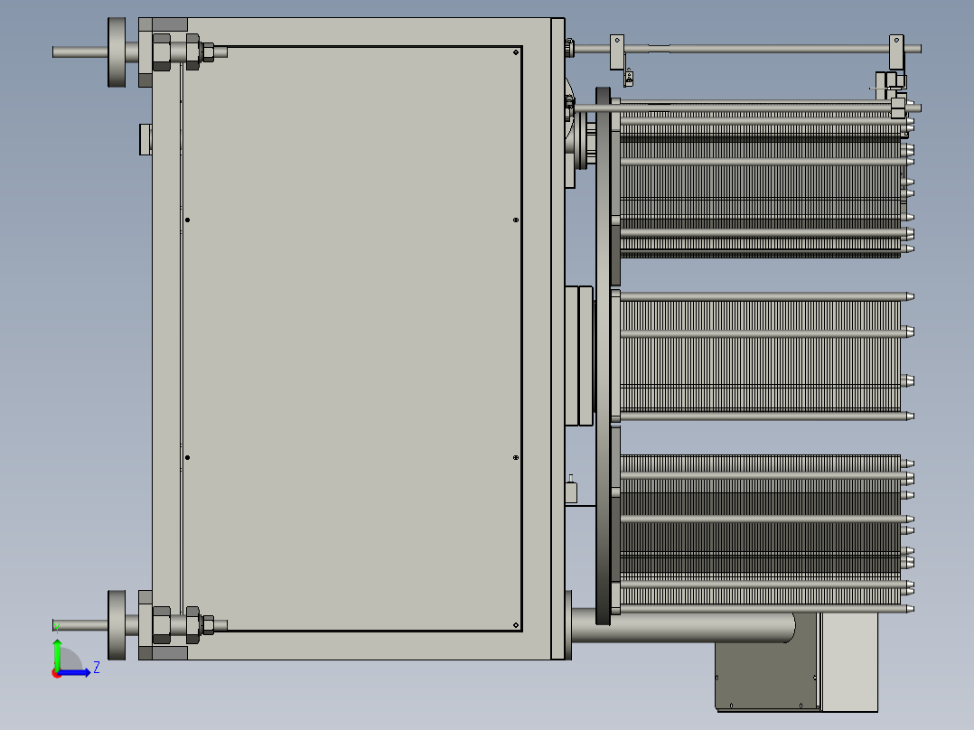 八工位送料机左视图