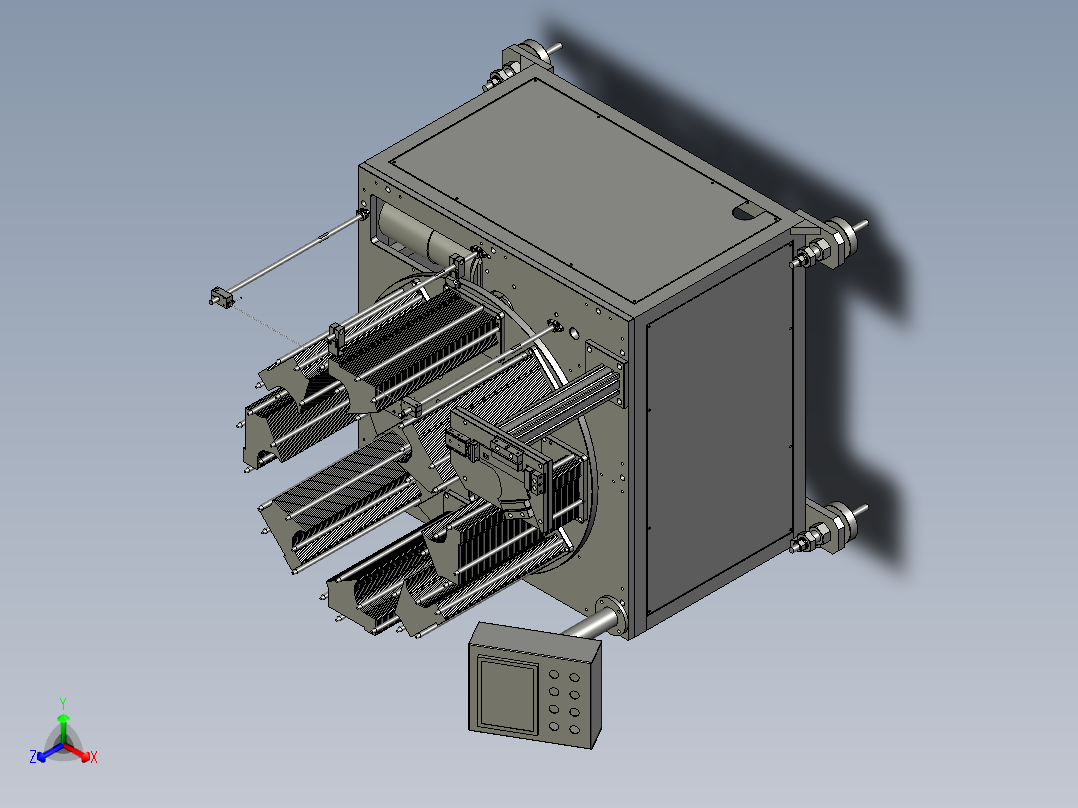 八工位送料机正等轴测图