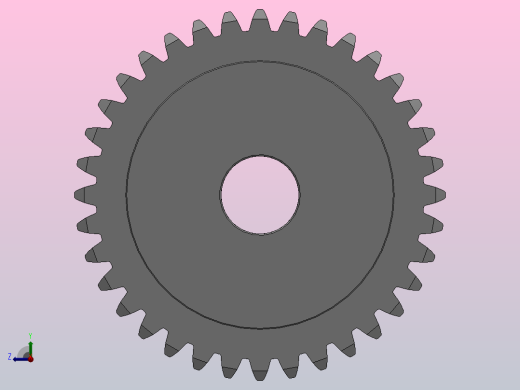 凸缘型模数2直齿轮压力角20°_GSEDC-2-36-20-dc16-A右视缩略图
