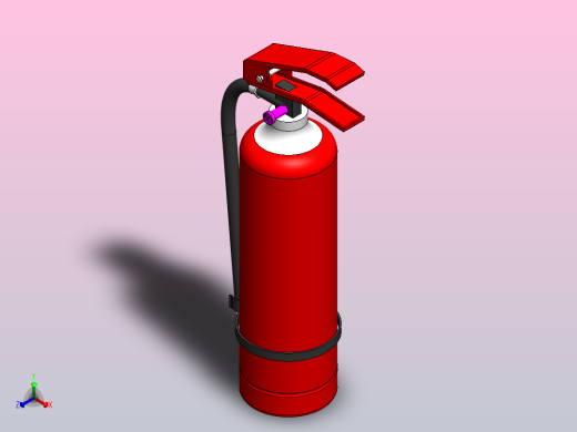 Apar小型灭火器3D数模图纸 Solidworks设计 附STEP