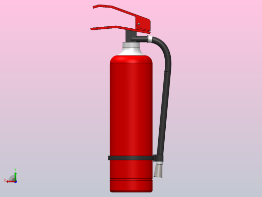 Apar小型灭火器3D数模图纸 Solidworks设计 附STEP后视缩略图