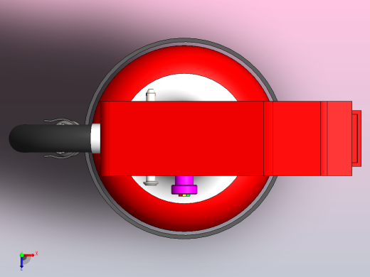 Apar小型灭火器3D数模图纸 Solidworks设计 附STEP俯视缩略图