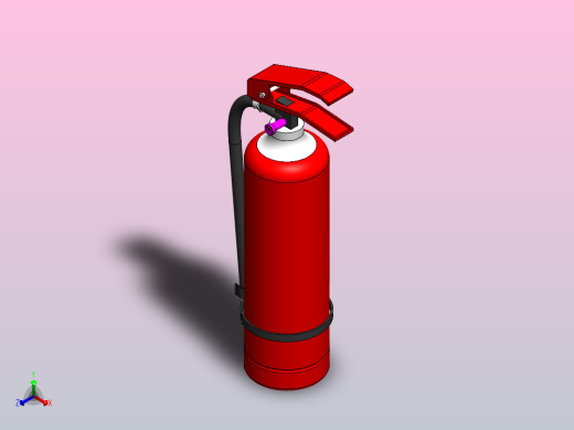 Apar小型灭火器3D数模图纸 Solidworks设计 附STEP正等轴测缩略图