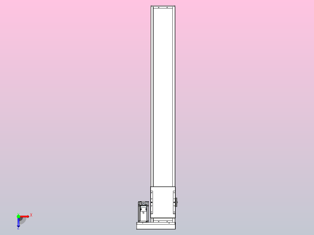 滚珠丝杠直线轴带导轨全封闭TPA-HCR-140D-2010C-L1000-ML-Y-P40-N3俯视图