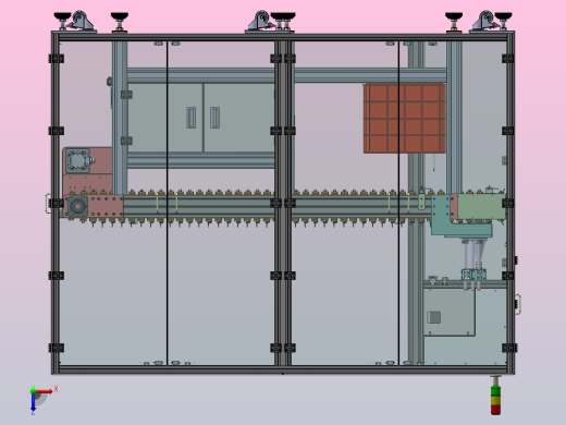 链轮载具输送线，治具附有拉伸与压缩脱料功能俯视缩略图