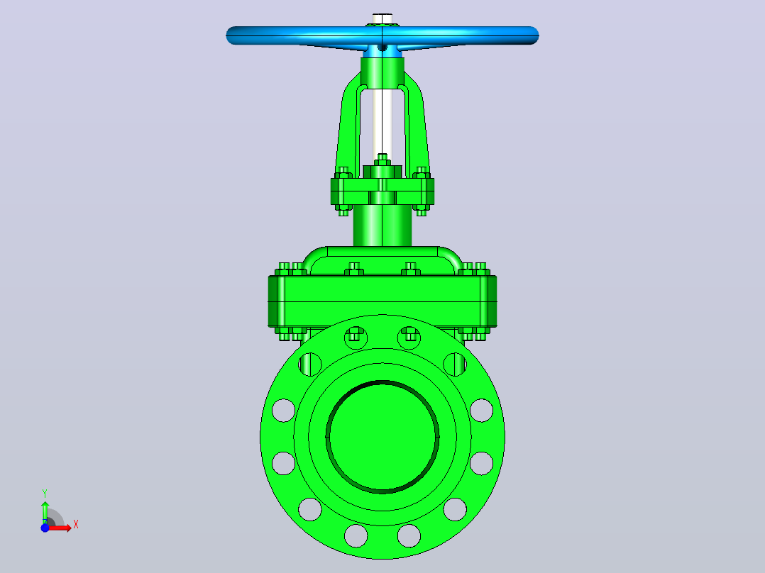 DS-Z40H-100 DS-Z940H-100水封闸阀[200]前视图