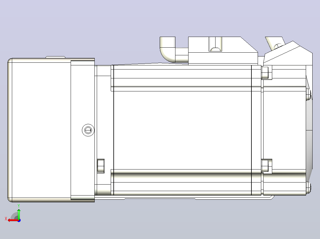 皮带直线轴半封闭可选导轨TPA-HNB-105D-90-L900-ML-C-P20-N3后视图