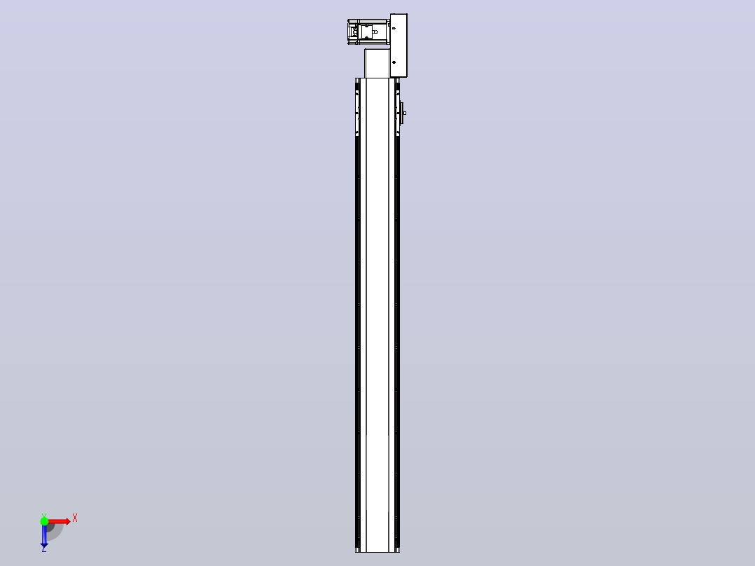 皮带直线轴半封闭可选导轨TPA-HNB-105D-90-L900-ML-C-P20-N3俯视图