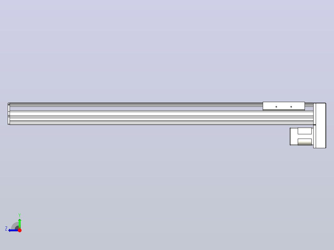 MTH14标准螺杆滑台[MTH14-L#-800-BM-P20-C3]右视图