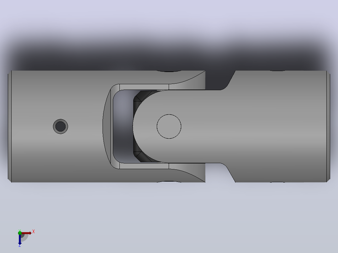 万向联轴器WX3-PB-Φ12／Φ (1)WX,WXD型小型十字轴万向联轴器俯视图