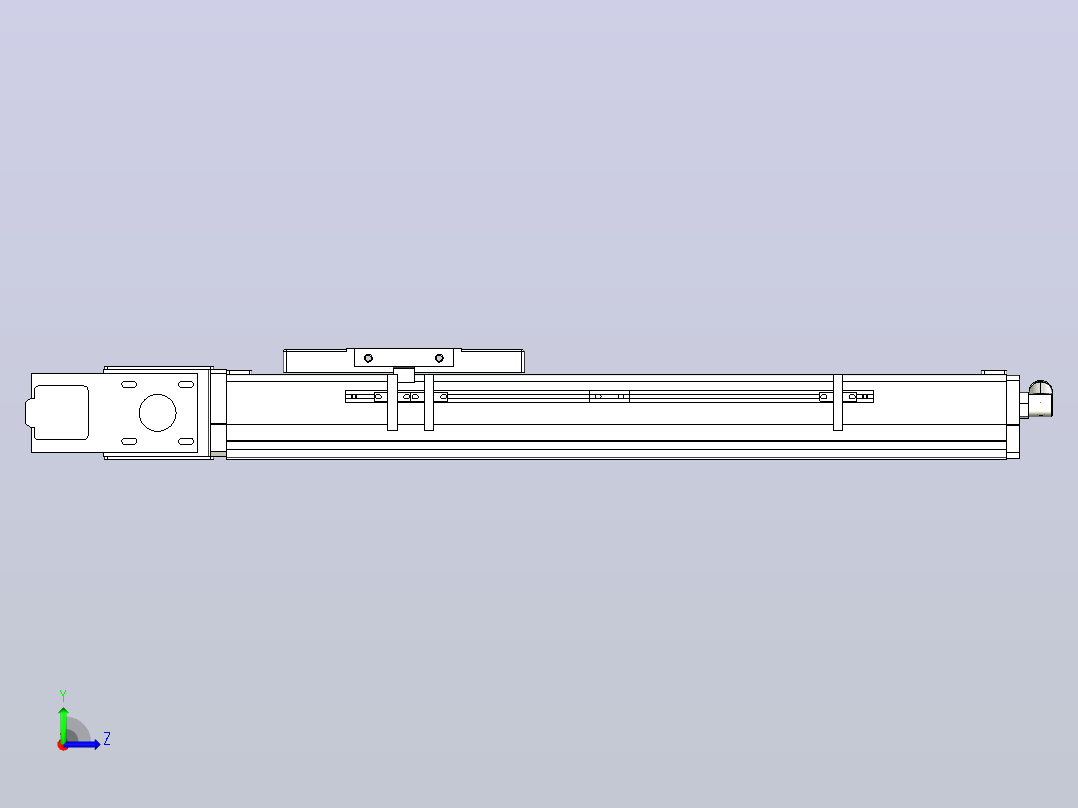 MCB10无尘皮带滑台[MCB10-L32-300-L-100W-C3]左视图