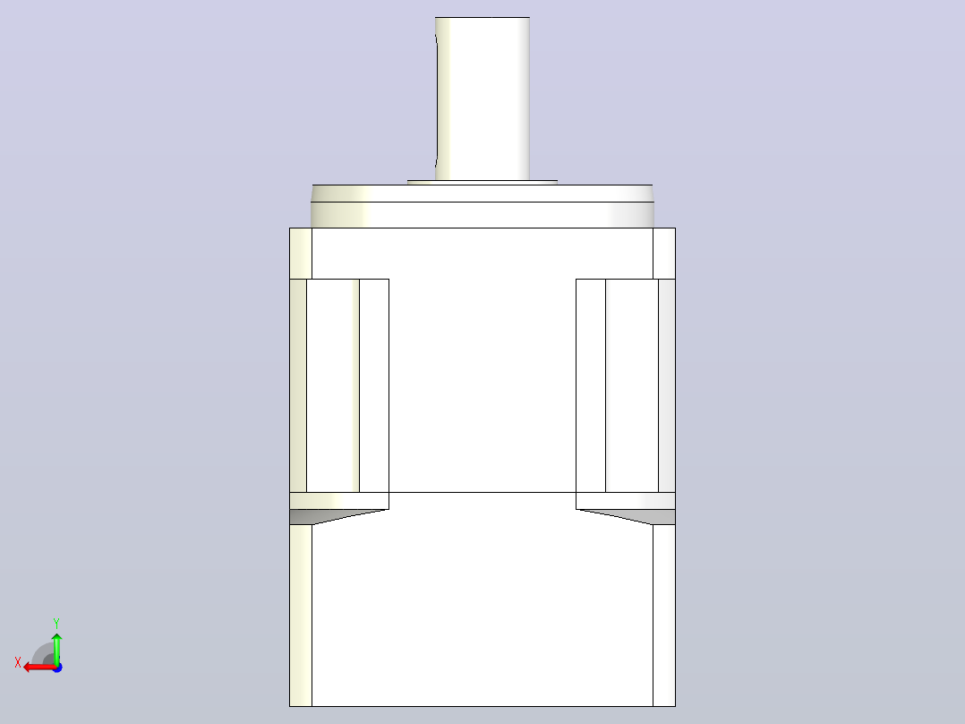 JTX90-L1 19-70-90-M5精密型JTX90直齿轮行星减速机后视图