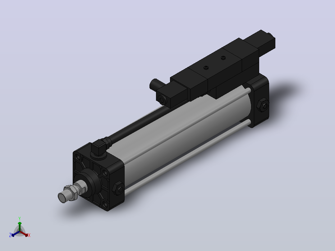 10A-5(V)系列带阀气缸(带阀型自己保持式)[10A-5(V) (Ⅱ) SD 80 B 300 A 5]主视图