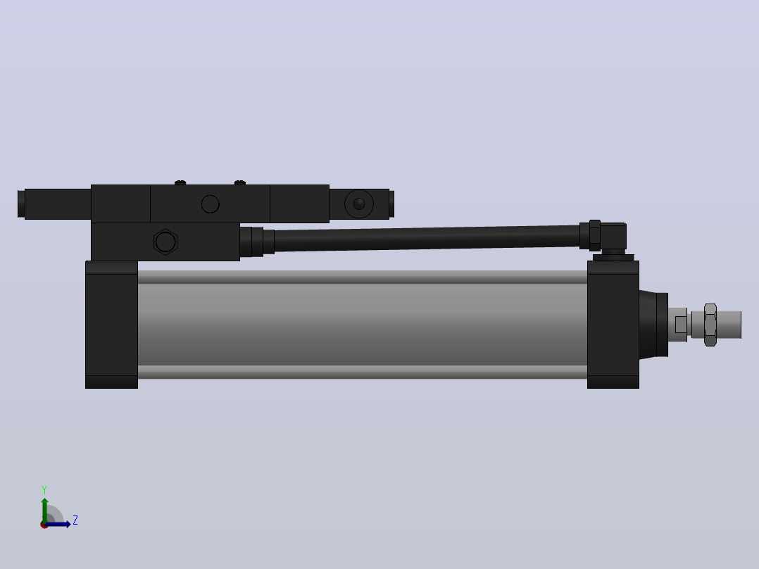 10A-5(V)系列带阀气缸(带阀型自己保持式)[10A-5(V) (Ⅱ) SD 80 B 300 A 5]左视图
