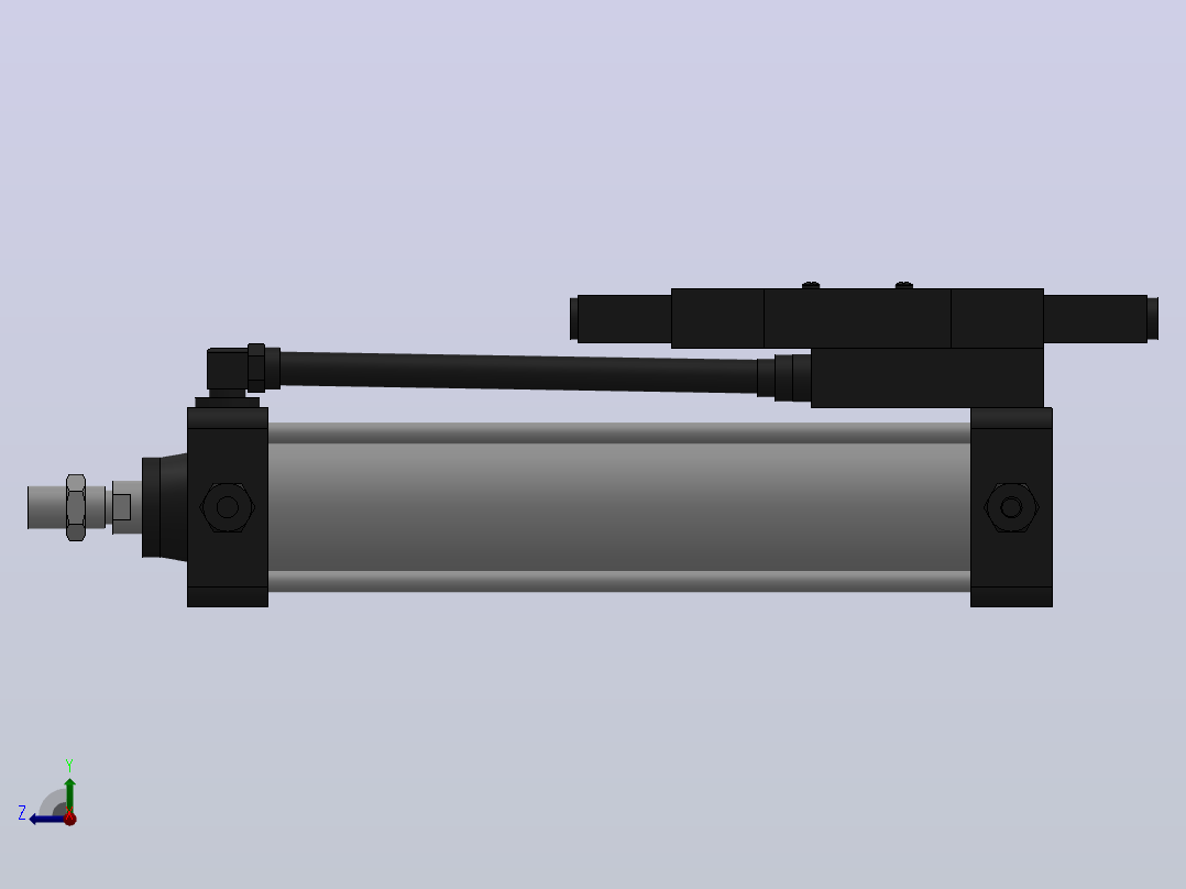 10A-5(V)系列带阀气缸(带阀型自己保持式)[10A-5(V) (Ⅱ) SD 80 B 300 A 5]右视图