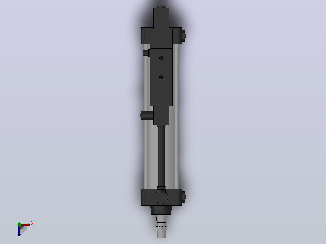10A-5(V)系列带阀气缸(带阀型自己保持式)[10A-5(V) (Ⅱ) SD 80 B 300 A 5]俯视图