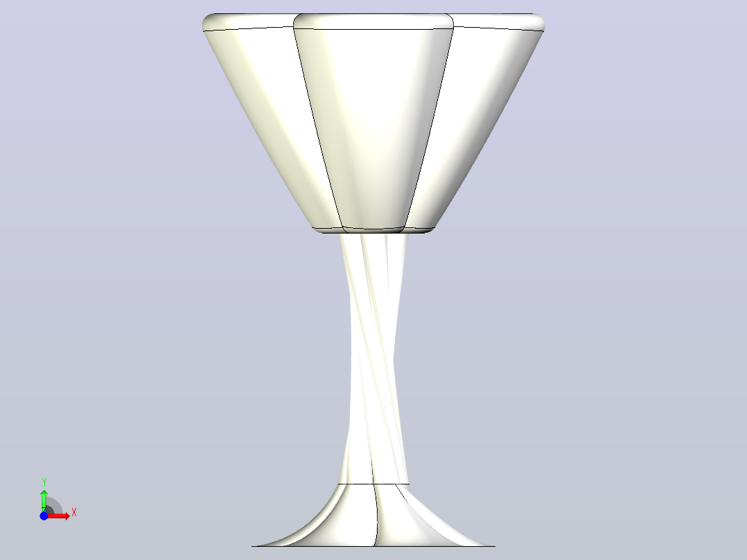 酒杯(白色)前视图