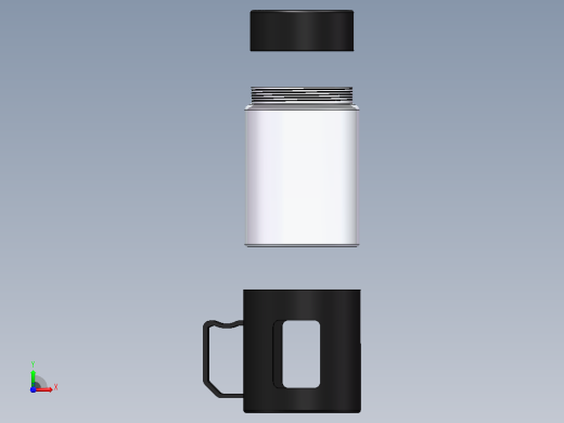 带塑料护套的茶杯前视缩略图