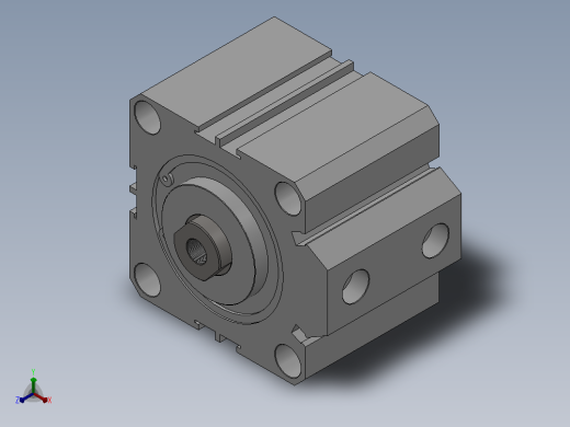 SDA超薄气缸系列SDA 63×25正等轴测缩略图