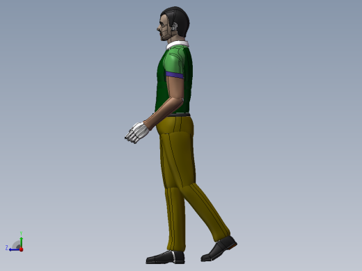 一款精致的工程人体3D模型右视缩略图