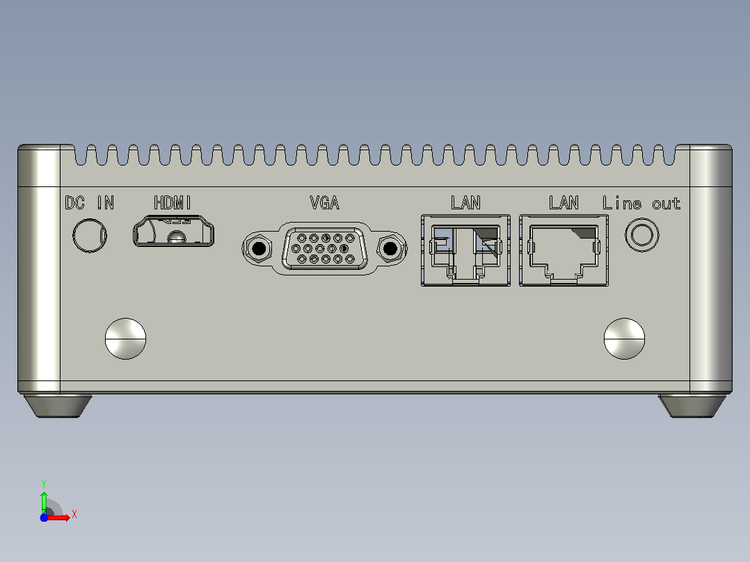 嵌入式BOX系列主机-EIPC300-J19前视图